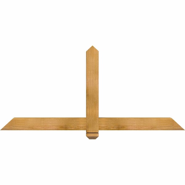 Ekena Millwork Eugene Rough Sawn Timber Gable Bracket, Western Red Cedar, 60"W x 27"H x 4"D x 4"F, 11/12 Pitch GBW060X27X0404EUG00RWR - main